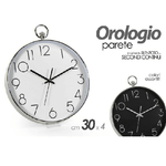 Kaela-orologio 30x4 Cm Da Parete Tondo Colori Assortiti In Plastica Silenzioso 798054 -