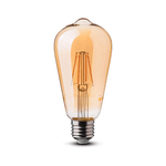 Lampada Filo Led a Filamento E27 ST64 6W Bianco Caldo 2200K Cover Amber Vintage SKU-214362