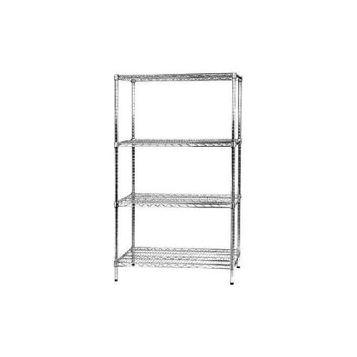 SERENA GROUP SCAFFALE 4 RIPIANI IN ACCIAIO CROMATO 60x90cm - H160cm ARCHIMEDE Kit ROBUSTO