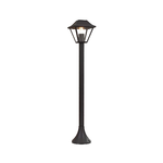 V-TAC Lampione LED con Portalampada a Lanterna in Vetro E27 Colore Nero Opaco h: 95cm IP44