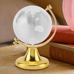 Trade Shop Traesio-mappamondo Sfera Di Cristallo Terra Rotonda Globo Decorativa Ornamenti Vetro 5cm -