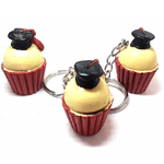 Trade Shop Traesio-set 12 Pezzi Bomboniera Bomboniere Laurea Cupcake Cappello Confetti Portachiavi -