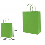 Trade Shop Traesio-set 5 Pezzi Buste Borsa Da Regalo Sacchetti Carta Colore Verde 22x16x8cm 68453 -