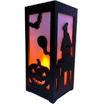 Trade Shop Traesio-lampada Da Tavolo Lanterna Luce Candela Led Da Esterno Decorazioni Per Halloween -