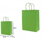 Trade Shop Traesio-set 4 Pezzi Buste Borsa Da Regalo Sacchetti Carta Colore Verde 28x22x11cm 68454 -