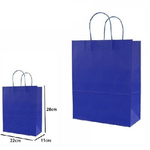 Trade Shop Traesio-set 4 Pezzi Buste Borsa Da Regalo Sacchetti Carta Colore Blu 28x22x11 Cm 68450 -