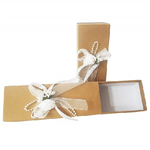 Trade Shop Traesio-bomboniera Bomboniere 6 Pezzi Scatola Avana Fiore Cc6244 Carta 17x6x4cm Confetti -