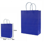 Trade Shop Traesio-set 5 Pezzi Buste Borsa Da Regalo Sacchetti Carta Colore Blu 22 X 16 X 8cm 68449 -