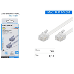 Maxtech-cavo Prolunga Telefonica Rj11 5mt Collegamento Telefonico Maxtech Modem Rj11-5.0m -