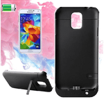 Trade Shop Traesio-custodia Cover Con Batteria Interna X Samsung Galaxy S5 Carica Batteria 3800 Mah -