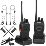 Trade Shop Traesio-coppia Ricetrasmittente Walkie Talkie Portatile 16 Canali 3.7 V 400 - 470 Mhz -