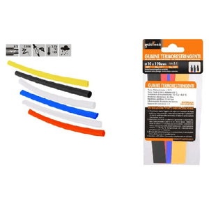 Kaela-set 10pz Guaine Termorestringenti Termoretrattili Colorate 10x120 Mm Cavi 57095 -