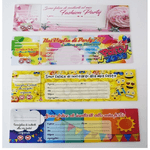 Trade Shop Traesio-set Da 45 Pezzi Inviti Compleanno Femminili In Carta Fantasia Casuale 16 X 7 Cm -