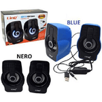 Linq-casse Usb 2.0 Mini Speaker Altoparlanti Con Luce Led Pc Notebook Netbook A2000 -