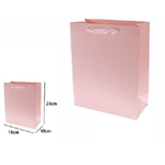 Trade Shop Traesio-set 2pz Borse Buste Regalo Shopper Rosa Goffrata Manico Tessuto 23x18x10cm 69929 -