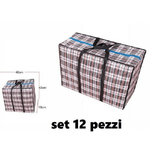 Trade Shop Traesio-set 12 Pezzi Buste Borse Per La Spesa Shopping Bag Shopper 40 X 42 X 16 Cm -