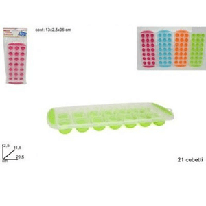 Trade Shop Traesio-vaschetta Formaghiaccio Forme 21 Cubetti Ghiaccio Colorate Silicone Idea Regalo -