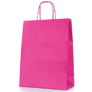 Trade Shop Traesio-busta Buste Regalo 6 Pezzi Shoppers Cc.3985 Carta Fucsia 36x21x11cm Sacchetto -