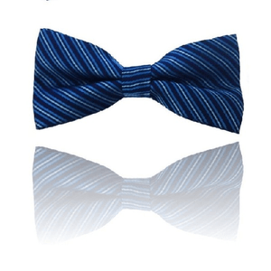 Trade Shop Traesio-papillon Strisce Azzurro Righe Cravattino Farfallino Cravatta Frack Papion -