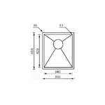 CM-filoquadra-39-x-45-x-5-Lavello-sottopiano-Rettangolare-Acciaio-inossidabile