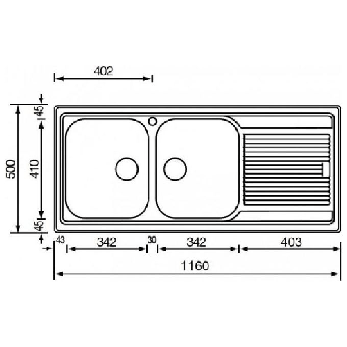 CM-Zenith-plus-116-x-50-2V-Lavello-ad-incasso-Rettangolare-Acciaio-inossidabile