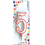 Trade Shop Traesio-candela Gigante Glitter Numero 5 Compleanno Candelina Festa Animazione Party -