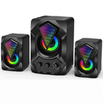 Trade Shop Traesio-casse Audio 2.0 Aux Usb Altoparlanti Subwoofer Rgb Per Pc Notebook 5+3 W Ab-d391 -