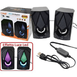 Linq-mini Altoparlante Casse Usb 2.0 Speaker Con Luce Led Rgb Pc Multimediale A4000 -