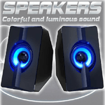 Andowl-set Mini Altoparlanti Speakers Per Basso Per Computer Luci Led Colorate Q-t124 -