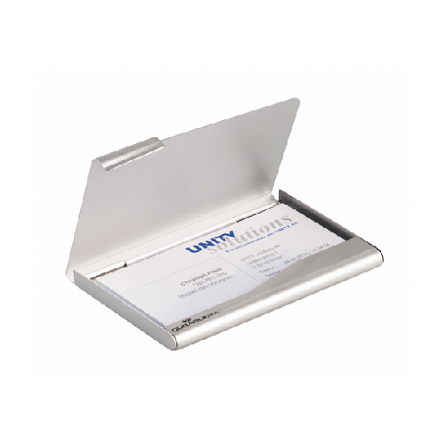 DURABLE-Porta-biglietti-da-visita-Business-Card-Box---9x55-cm---alluminio---Durable