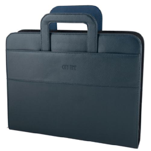 City Time CARTELLA PORTABLOCCO PROFESSIONAL 36X28.5X6CM BLU City Time