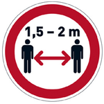 DURABLE-Pittogramma-adesivo---da-terra-----Mantenere-la-distanza-di-sicurezza-----diametro-43-cm---Durable