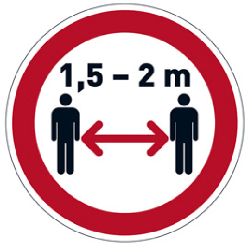 DURABLE-Pittogramma-adesivo---da-terra-----Mantenere-la-distanza-di-sicurezza-----diametro-43-cm---Durable