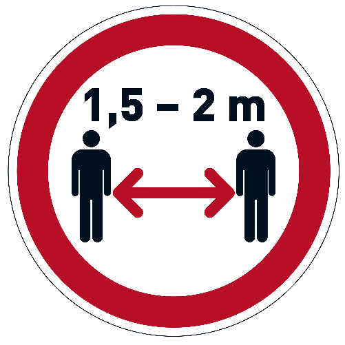 DURABLE-Pittogramma-adesivo---da-terra-----Mantenere-la-distanza-di-sicurezza-----diametro-43-cm---Durable