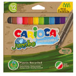 CARIOCA Pennarelli Jumbo Eco Family - lavabili - colori assortiti - Carioca - scatola 12 pezzi