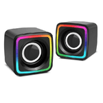 Trade Shop Traesio-casse Audio 2.0 Aux Usb Altoparlanti Luce Rgb Per Pc Notebook 3 W X 2 Ab-d385 -