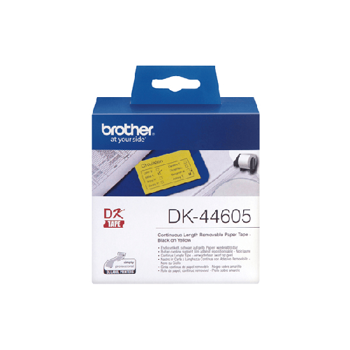 BROTHER-Brother---Nastro-adesivo---rimovibile--Nero-Giallo---62mm-x--3048mt---DK44605