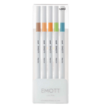 UNI-MITSUBISHI-Fineliner-Emott---tratto-0.4-mm---colori-assortiti-nature---Uni-Mitsubishi---conf.-5-pezzi