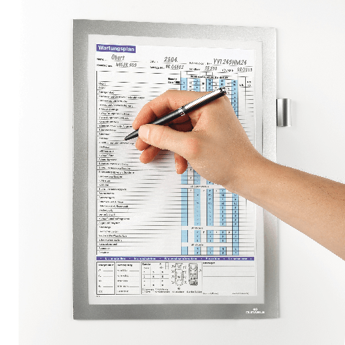 DURABLE-Cornice-adesiva-Duraframe-Note---pannello-magnetico---A4--21-x-297-cm----argento---Durable