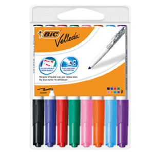 BIC MARKER per lavagna p.ta tonda 8PZ.
  1741 VELLEDA BIC colori ass.