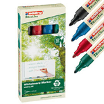 Edding 28-E4 marcatore permanente Punta sottile Nero, Blu, Verde, Rosso 4 pz