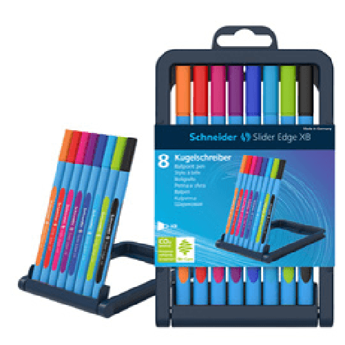 SCHNEIDER-Penna-a-sfera-Slider-Edge---tratto-XB---colori-assortiti---Schneider---astuccio-8-pezzi