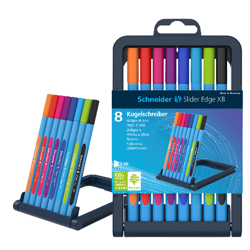 SCHNEIDER-Penna-a-sfera-Slider-Edge---tratto-XB---colori-assortiti---Schneider---astuccio-8-pezzi