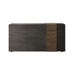 Mondo Viro Madia da ingresso in legno Venus mobile soggiorno con 3 ante cm 181x44 86h (Titanio e Mercurio)