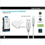 Maxtech-kit Caricabatteria Adattatore Di Ricarica Con Cavo Micro Usb 1mt Maxtech Ca-s036 -