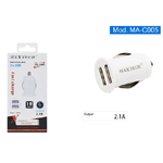 Maxtech-caricatore Per Auto 2 Usb Caricabatteria Presa 2.1a Ricarica Rapida 10w Ma-c005 -