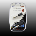 Maxtech-connettore Adattatore Jack Cuffia Microfono Aux6.5mm-3.5mm Stereo Maxtech C-ja02 -