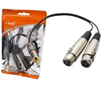 Linq-cavo Adattatore Audio Da Jack 3,5mm Maschio A 2 Xlr Femmina Microfono Stereo Kl-9249 -