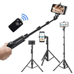 Andowl-treppiede Selfie Stick Con Controller Bluetooth Senza Fili Rimovibile Q-l1388 -