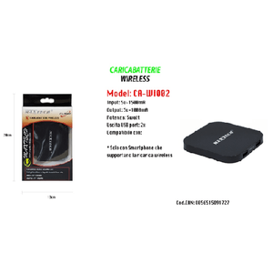 Maxtech-caricatore Wifi Ricarica Wireless Smartphone Portatile 5v-1500ma Maxtech Ca-wi002 -